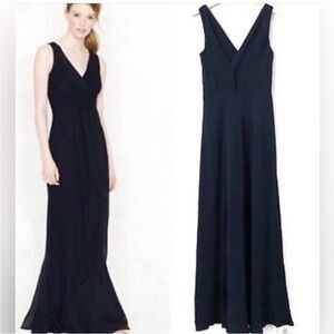 J CREW 90’s | 100% Silk Tricotine Long Sophia Evening Gown Formal Dress size 4